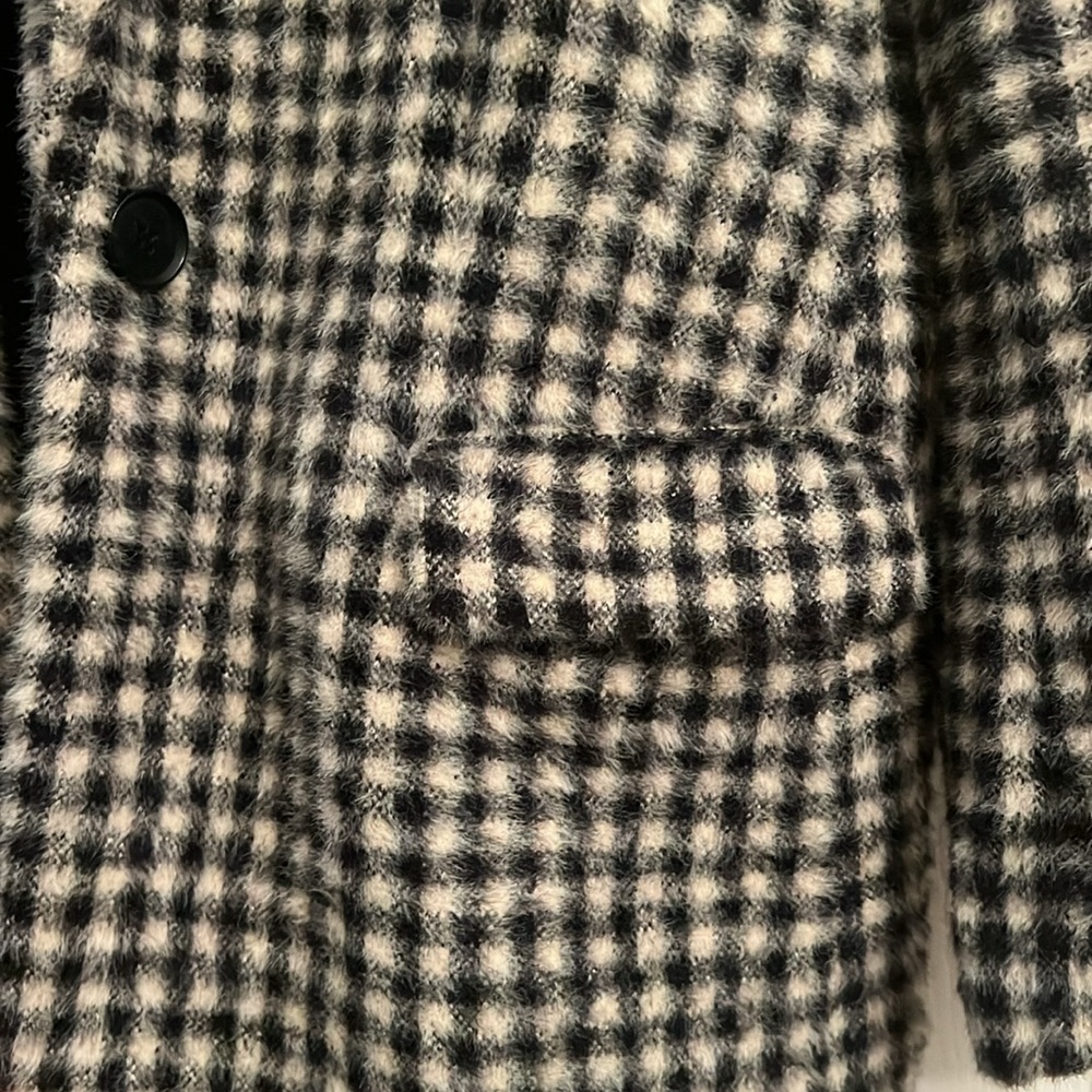 Loft Houndstooth Pattern One Button Dress Coat Wi… - image 3